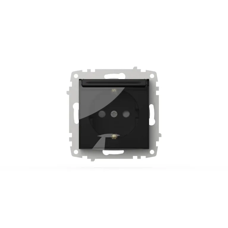 Розетка с крышкой, заземлением и защитой от детей ELBI Zena Vega 609-014800-219