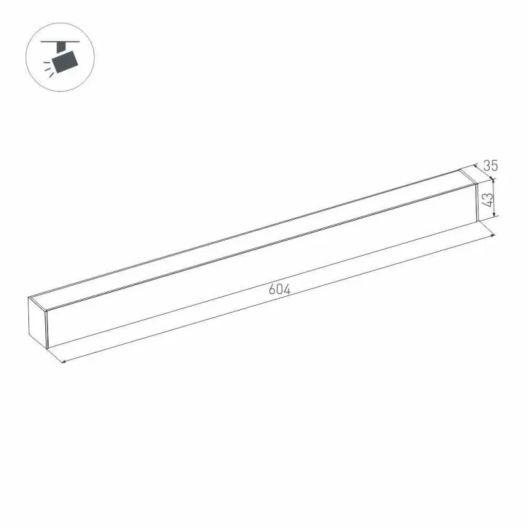 Трековый светодиодный светильник для магнитного шинопровода Arlight Mag-Flat-45-L605-18W Day4000 026
