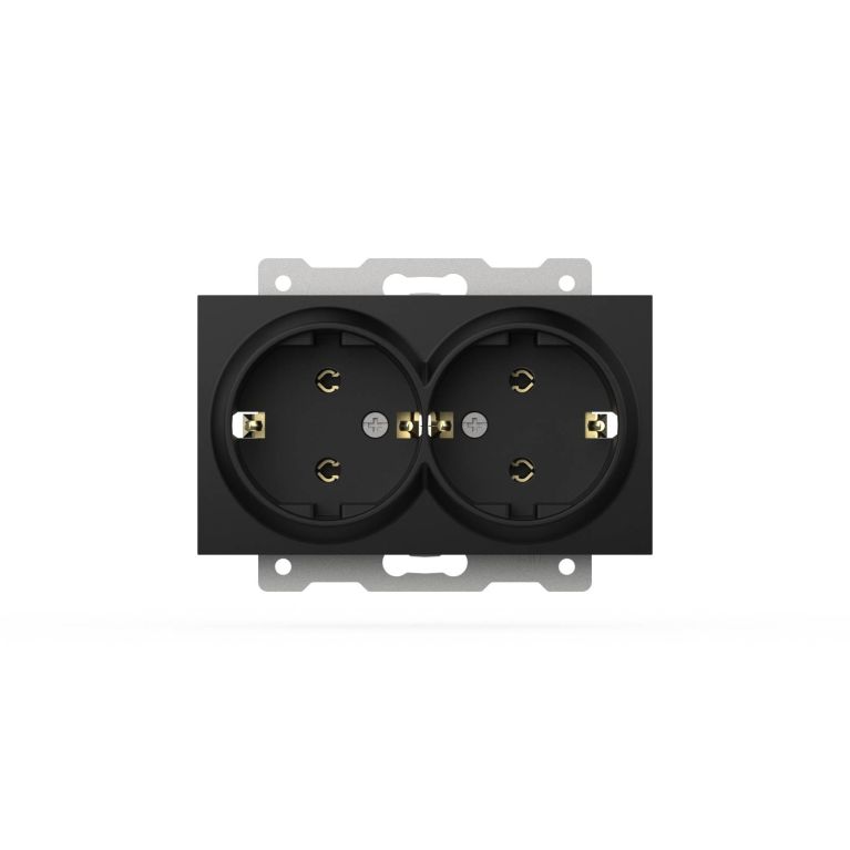 Розетка двухместная с заземлением ELBI Zena Vega 609-014800-907