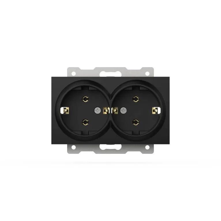 Розетка двухместная с заземлением ELBI Zena Vega 609-014800-907