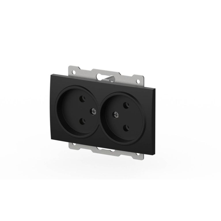 Розетка двухместная без заземления ELBI Zena Vega 609-014800-908