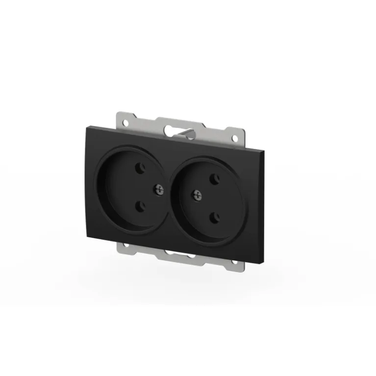 Розетка двухместная без заземления ELBI Zena Vega 609-014800-908