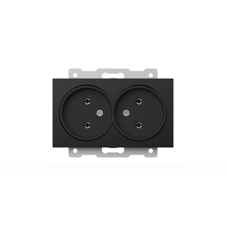 Розетка двухместная без заземления ELBI Zena Vega 609-014800-908