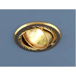 Встраиваемый светильник Elektrostandard 704 CX MR16 GU/GD черный/золото 4607176192629