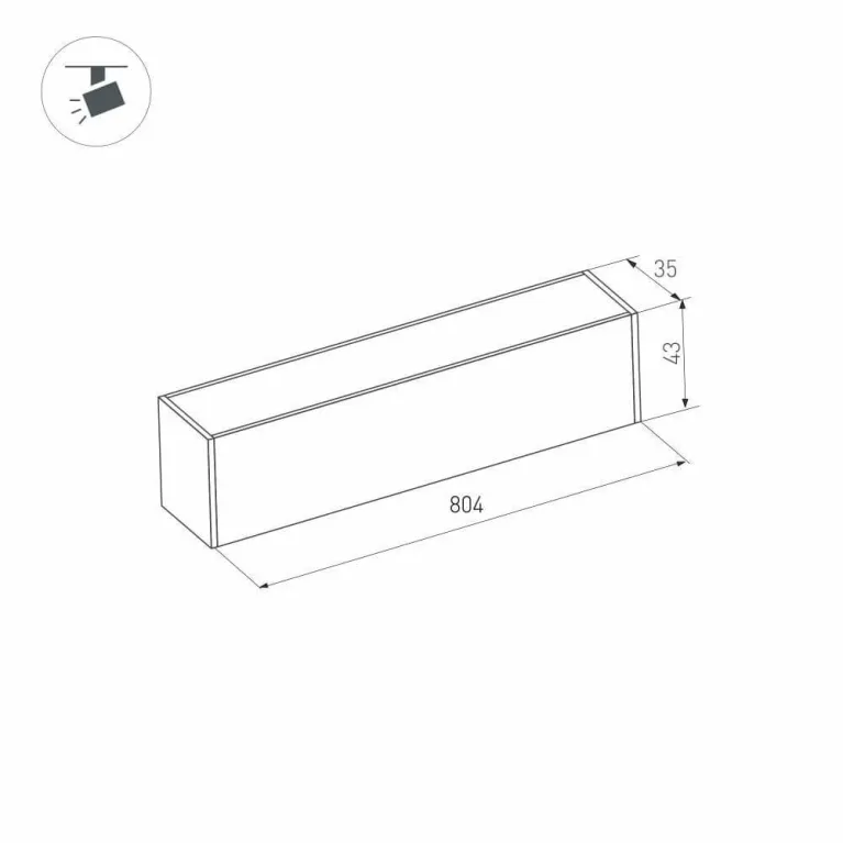 Трековый светодиодный светильник для магнитного шинопровода Arlight Mag-Flat-45-L805-24W Warm3000 02