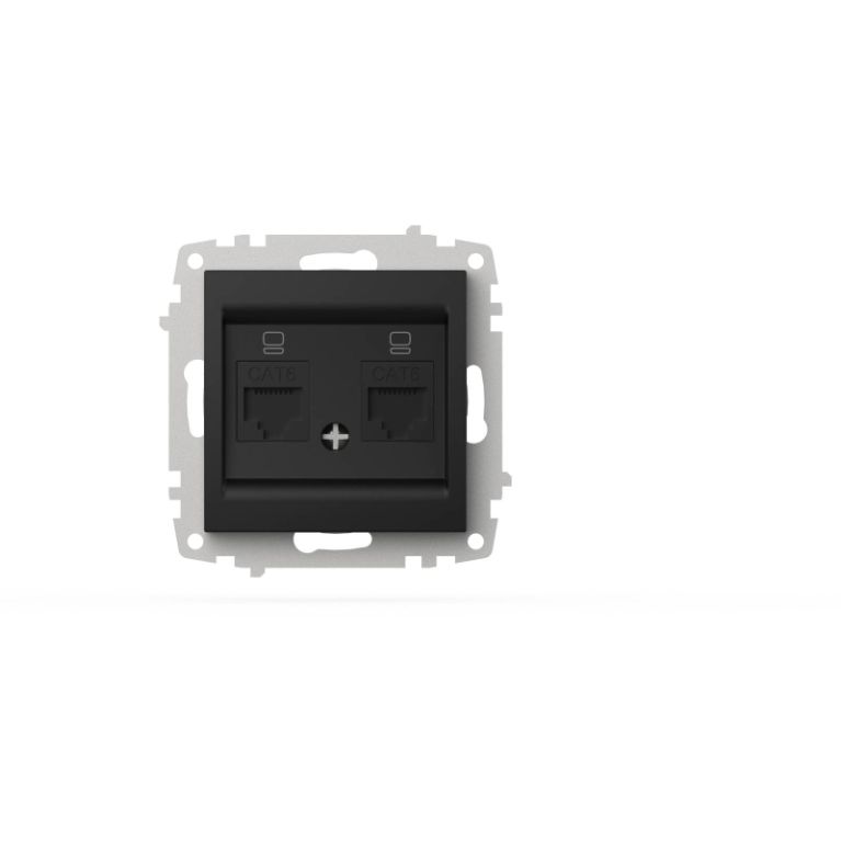 Розетка компьютерная двухместная ( Cat 6) ELBI Zena Vega 609-014800-248