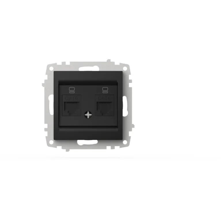 Розетка компьютерная двухместная ( Cat 6) ELBI Zena Vega 609-014800-248