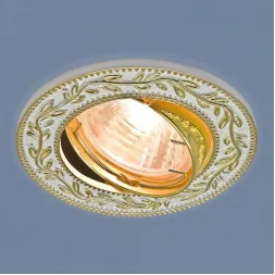 Встраиваемый светильник Elektrostandard 713 MR16 WH/GD белый/золото 4690389060717