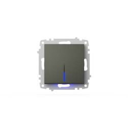 Выключатель одноклавишный с подсветкой ELBI Zena Vega 609-011100-201