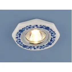 Встраиваемый светильник Elektrostandard 9033 керамика MR16 бело-голубой (WH/BL) 4690389018787