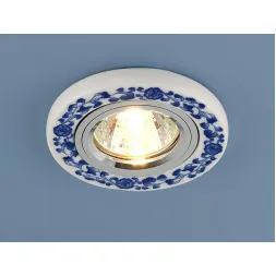 Встраиваемый светильник Elektrostandard 9035 керамика MR16 бело-голубой (WH/BL) 4690389018756