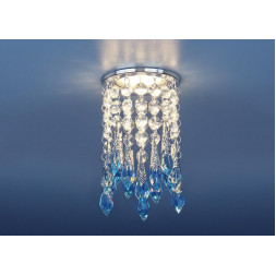 Встраиваемый светильник Elektrostandard 2012 MR16 хром/прозрачный/голубой 4690389027703