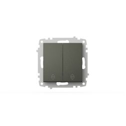 Переключатель двухклавишный ELBI Zena Vega 609-011100-211