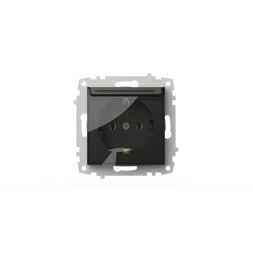 Розетка с крышкой и заземлением ELBI Zena Vega 609-011100-218