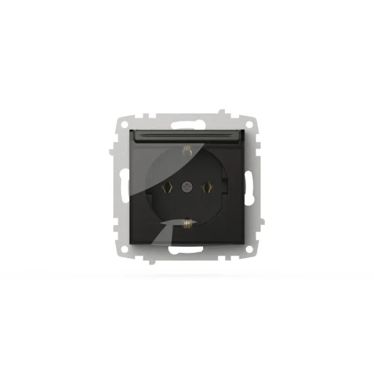 Розетка с крышкой и заземлением ELBI Zena Vega 609-011100-218