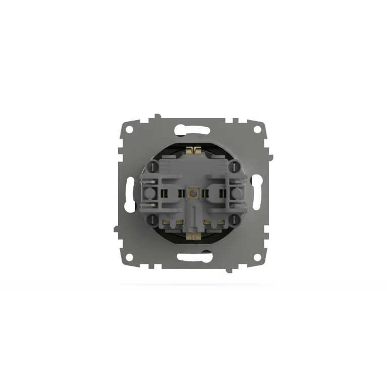 Розетка с крышкой и заземлением ELBI Zena Vega 609-011100-218