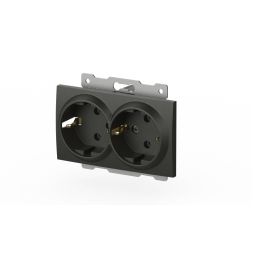 Розетка двухместная с заземлением ELBI Zena Vega 609-011100-907