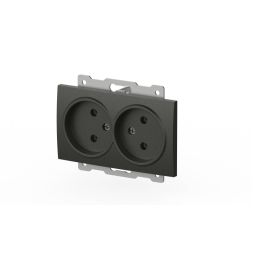 Розетка двухместная без заземления ELBI Zena Vega 609-011100-908