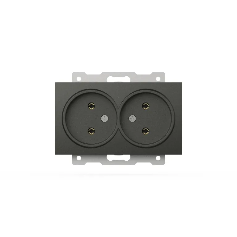 Розетка двухместная без заземления ELBI Zena Vega 609-011100-908