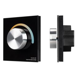 Панель Arlight Smart-P20-Mix-G-IN Black (12-24V, 4x3A, Rotary, 2.4G) 033762