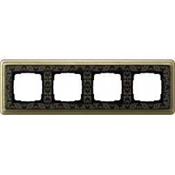 Рамка 4-постовая Gira ClassiX Art бронза/черный 0214662