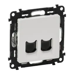 Телефонная розетка RJ11 двойная Legrand Valena Life белая 753139
