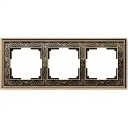 Рамка Palacio Gracia на 3 поста золото/черный WL77-Frame-03 4690389126086