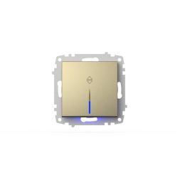 Выключатель одноклавишный проходной с подсветкой ELBI Zena Vega 609-011400-210
