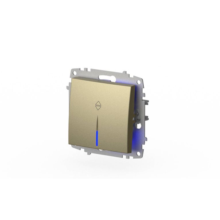 Выключатель одноклавишный проходной с подсветкой ELBI Zena Vega 609-011400-210