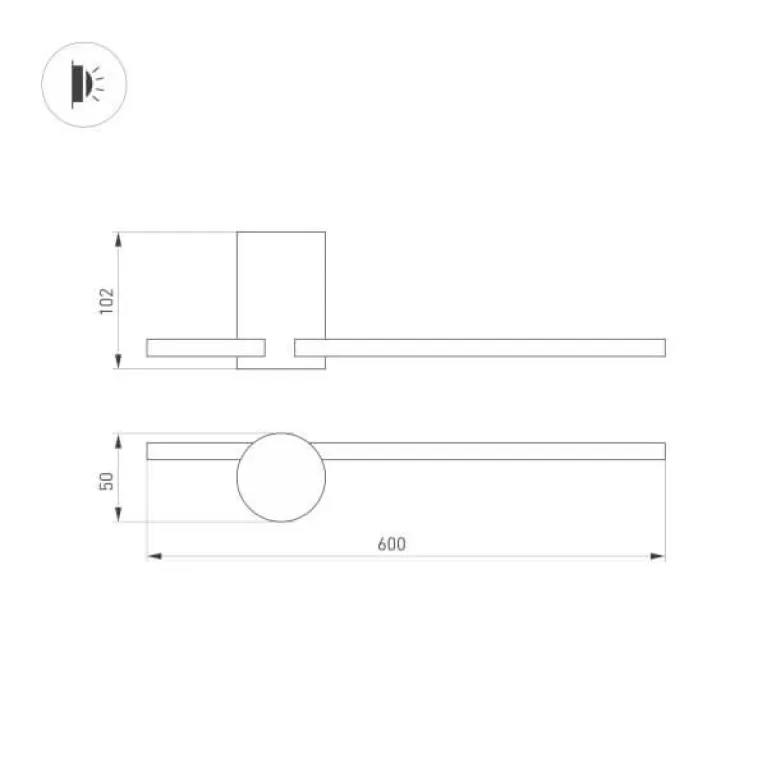 Светильник Arlight SP-VINCI-S600x55-7W Day4000 (BK, 110 deg, 230V) (arlight, IP20 Металл, 3 года) 03