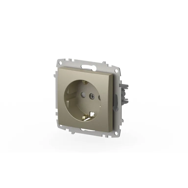 Розетка с заземлением и защитой от детей ELBI Zena Vega 609-011400-243