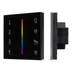 Панель Arlight Smart-P22-RGBW-G-IN Black (12-24V, 4x3A, Sens, 2.4G) 033766