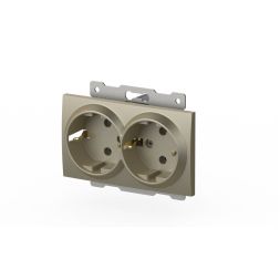 Розетка двухместная с заземлением ELBI Zena Vega 609-011400-907