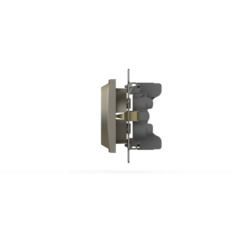 Розетка двухместная с заземлением ELBI Zena Vega 609-011400-907