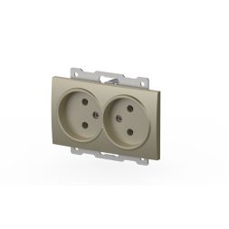Розетка двухместная без заземления ELBI Zena Vega 609-011400-908