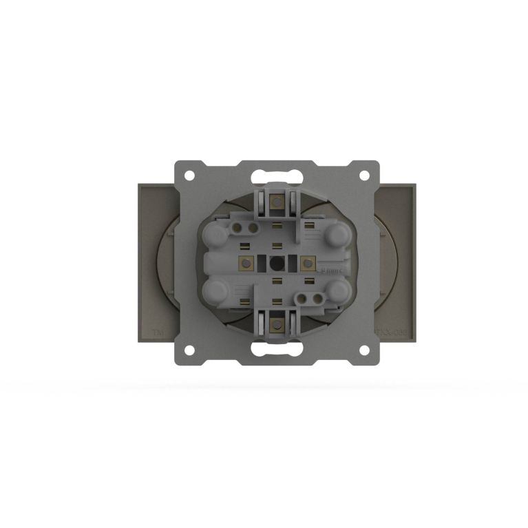 Розетка двухместная без заземления ELBI Zena Vega 609-011400-908