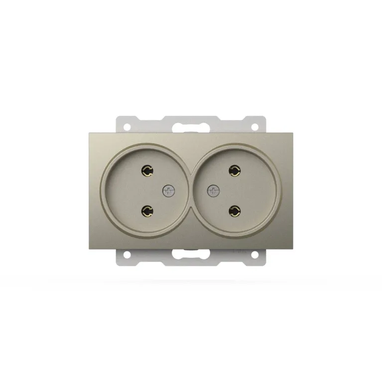 Розетка двухместная без заземления ELBI Zena Vega 609-011400-908