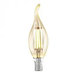 Лампа светодиодная филаментная Eglo E14 4W 2200К янтарь 11559