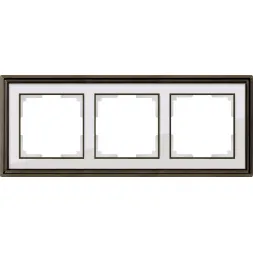 Рамка Palacio на 3 поста бронза/белый WL17-Frame-03 4690389103650