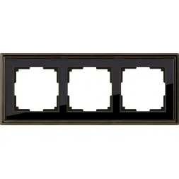 Рамка Palacio на 3 поста бронза/черный WL17-Frame-03 4690389103667