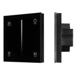 Панель Arlight Smart-P6-Dim-G-IN Black (12-24V, 4x3A, Sens, 2.4G) 034780