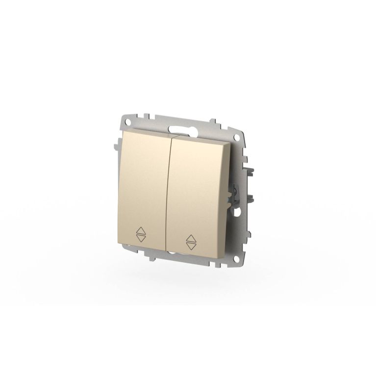 Переключатель двухклавишный проходной ELBI Zena Vega 609-012500-211