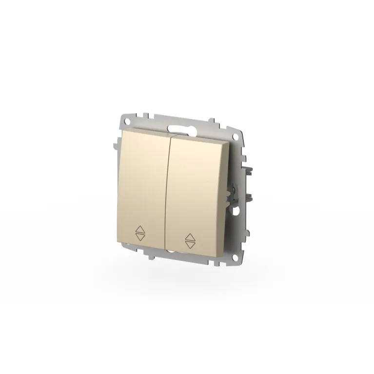 Переключатель двухклавишный проходной ELBI Zena Vega 609-012500-211