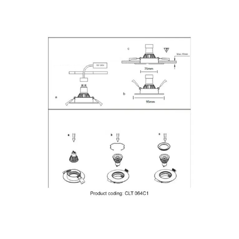 Встраиваемый светильник Crystal Lux CLT 064C1 WH