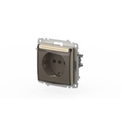 Розетка с крышкой и заземлением ELBI Zena Vega 609-012500-218