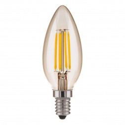 Лампа светодиодная филаментная E14 6W 3300K прозрачная 4690389110757
