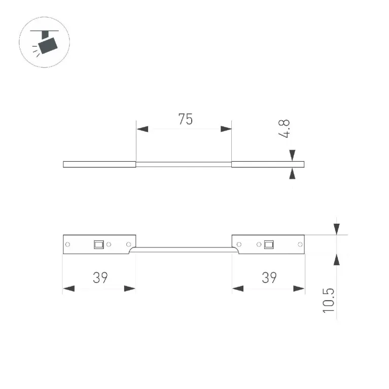 Коннектор гибкий Arlight MAG-MICROCOSM-CON-FLEX-LONG-POWER (BK) 043053