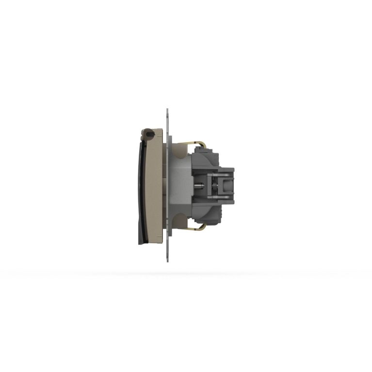 Розетка с крышкой и заземлением ELBI Zena Vega 609-012500-218