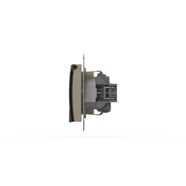 Розетка с крышкой и заземлением ELBI Zena Vega 609-012500-218