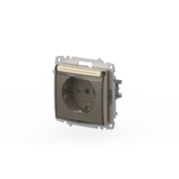 Розетка с крышкой, заземлением и защитой от детей ELBI Zena Vega 609-012500-219